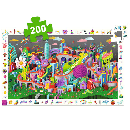 Djeco Observation Puzzle, The Wacky City – 200 Pieces