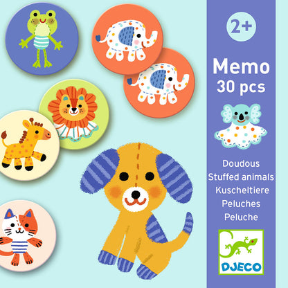 Djeco Educational Game, Memo – Soft Toys