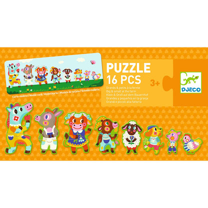 Djeco Learning Game, Big and Small on the Farm