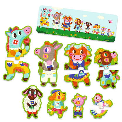 Djeco Learning Game, Big and Small on the Farm