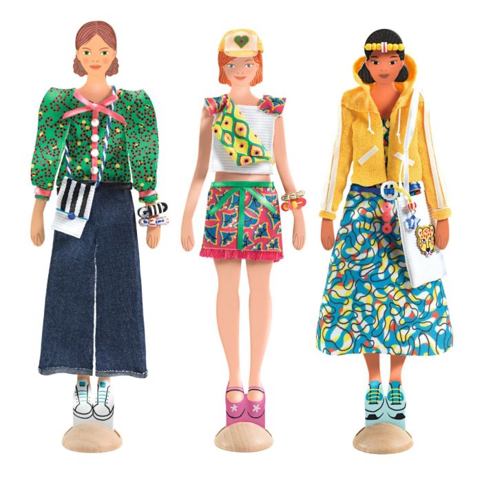 Djeco Dress-Up Dolls, Fashion by Magali