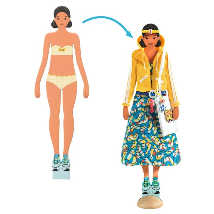Djeco Dress-Up Dolls, Fashion by Magali