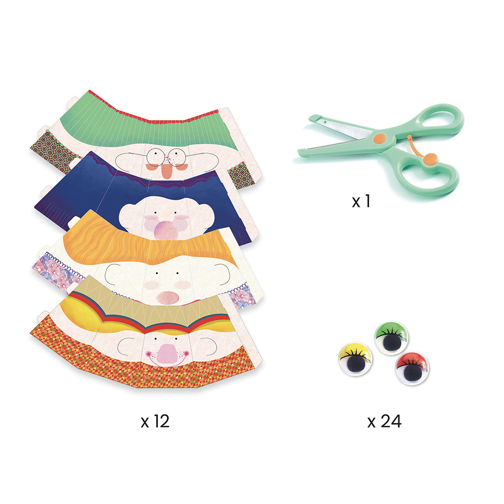 Djeco Decoupage, Cut-Out Snip Snip Figures