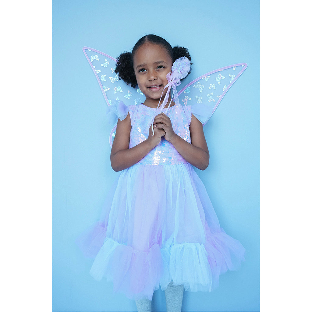 Den goda Fen, Lilla Sommerfugl Dress – Ages 2-8 Years