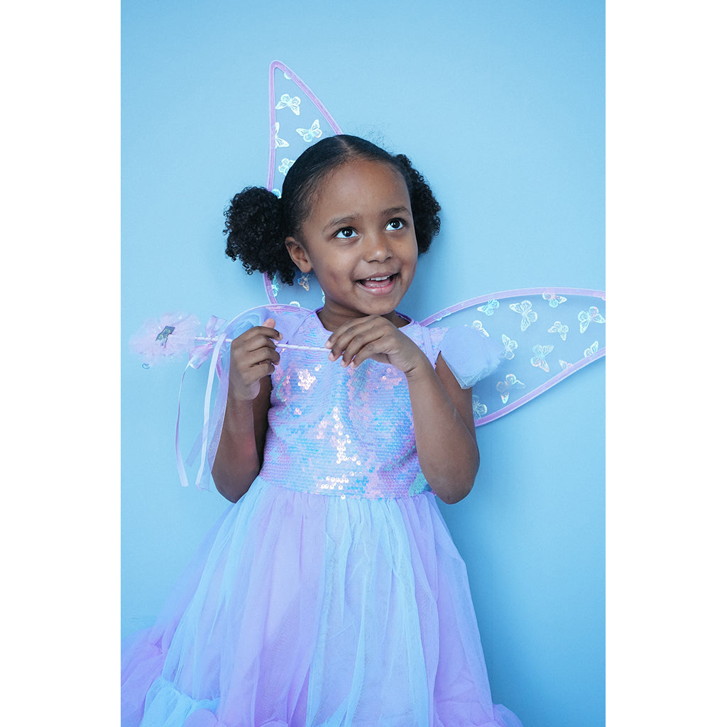 Den goda Fen, Lilla Sommerfugl Dress – Ages 2-8 Years