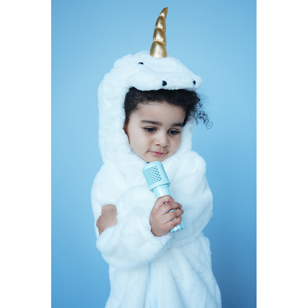 The Good Fairy Animal Costume, White Unicorn Jumpsuit - Ages 3-5
