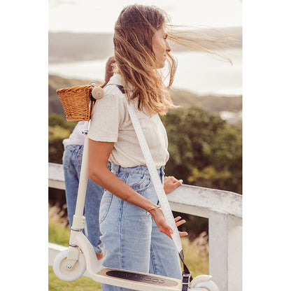 Banwood Carry Strap, Shoulder Strap for Skateboard, Scooter, and Balance Bike – Cream