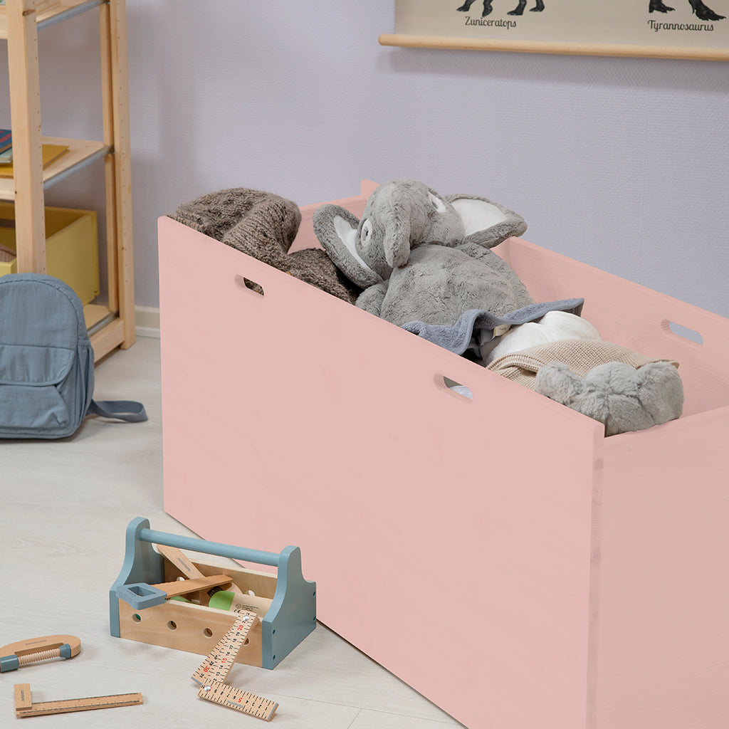 Aulum Dana Large Storage Box with Wheels, Multiple Sizes - Blush