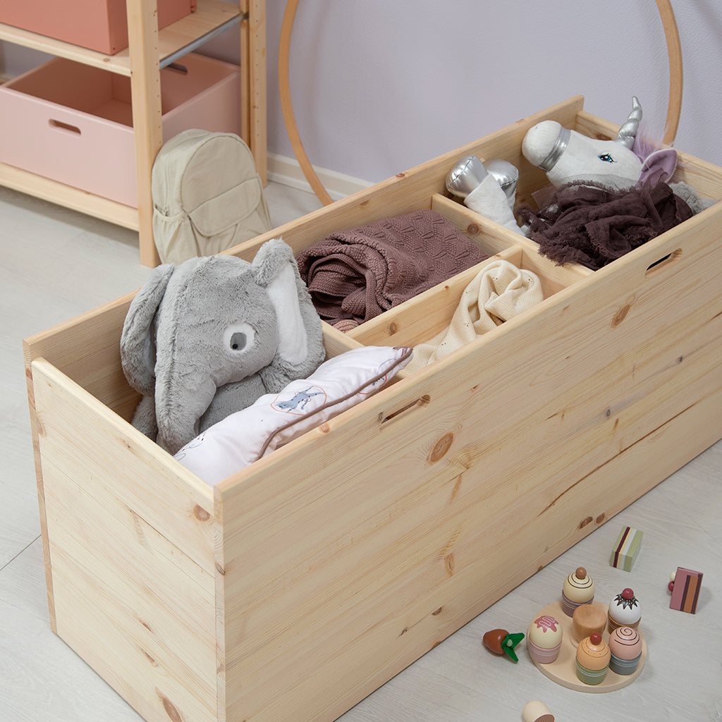 By Aulum Dana Large Storage Box with Wheels, Various Sizes – Natural