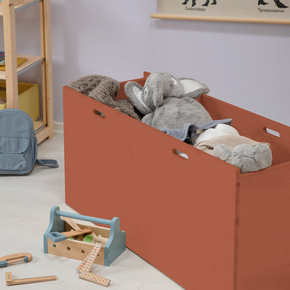 By Aulum Dana stor opbevaringskasse m hjul, flere str. - Rusty