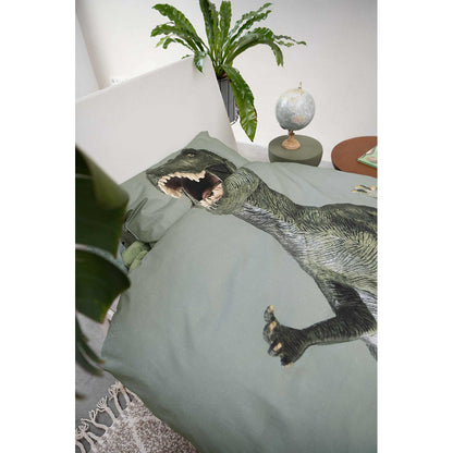 Snurk Organic Adult Bed Linen - Dino Green