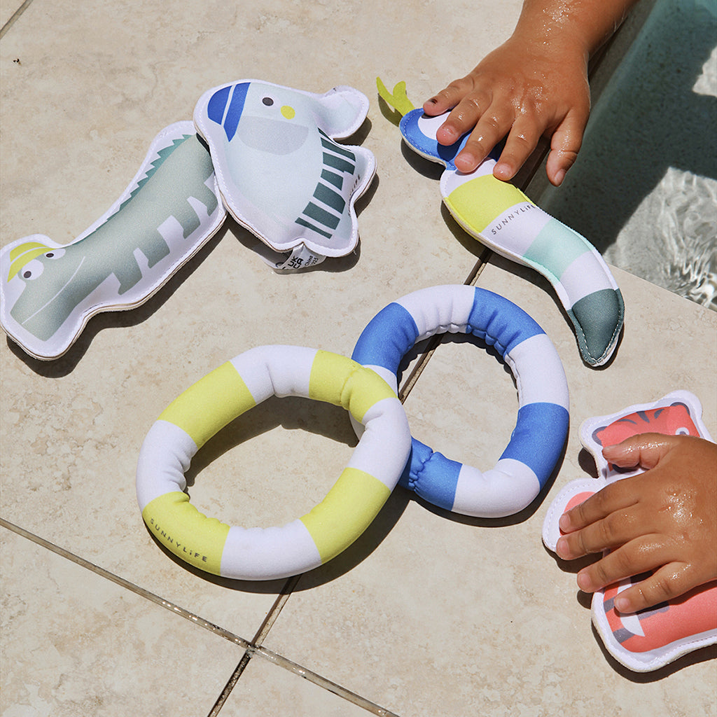 Sunnylife Dive Friends, Into the Jungle – Multi Set of 6 Pieces