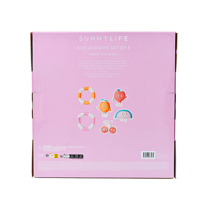 Sunnylife Dive Buddies, Peach Multi Set with 6 Pieces