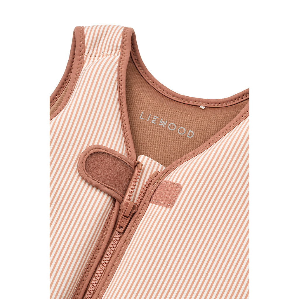 Liewood Dove Swim Vest in Bæk-og-Bølge, Stripe Pale Tuscany/Crème de la Crème - Multiple Sizes