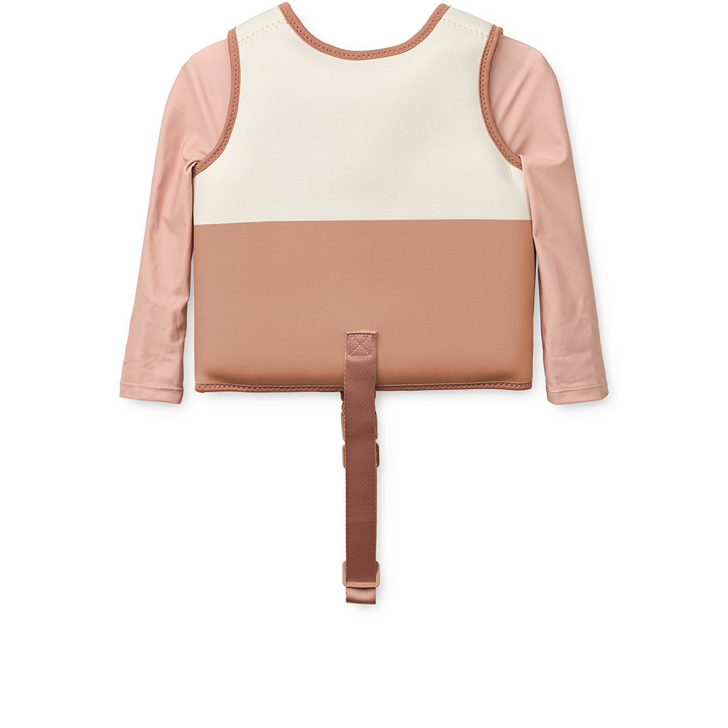 Liewood Dove Swim Vest with Long Sleeves, Tuscany Rose Multi Mix – Available in Multiple Sizes