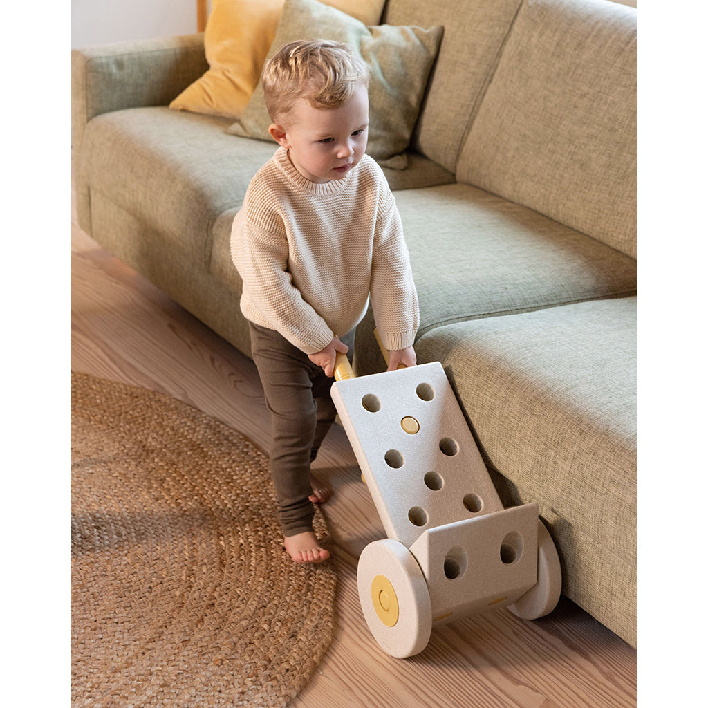 Modu Foam Building Toys, Dreamer Set, 34 Pieces - Sand Grey / Honey Yellow