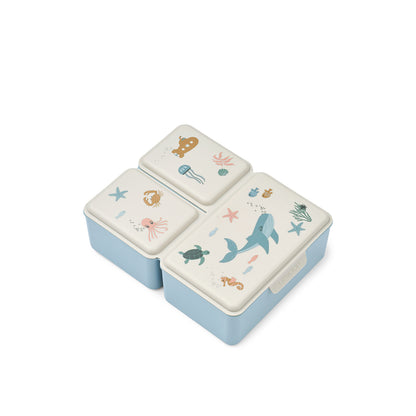 Liewood Driss 3-Compartment Silicone Lunchbox – Sea Creature/Sandy