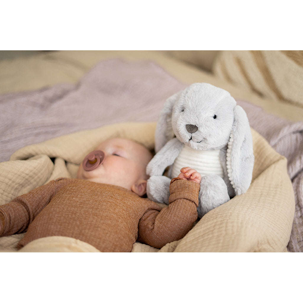 Flow Amsterdam Heartbeat Teddy Bear, Milo - Grey