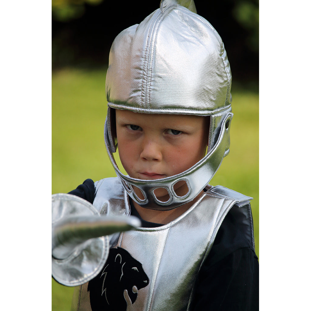 By Astrup Costume, Soft Knight Helmet, Silver - From 3 Years