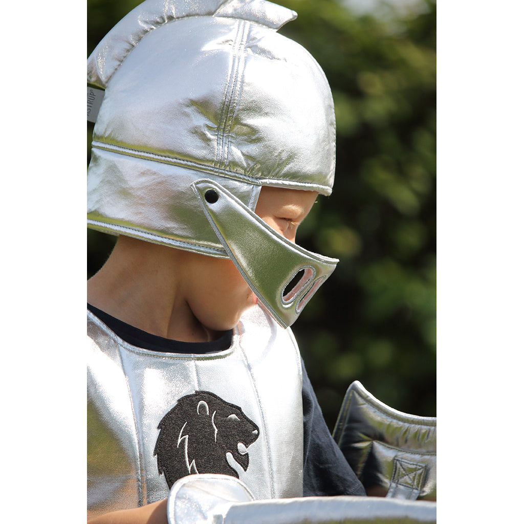 By Astrup Costume, Soft Knight Helmet, Silver - From 3 Years