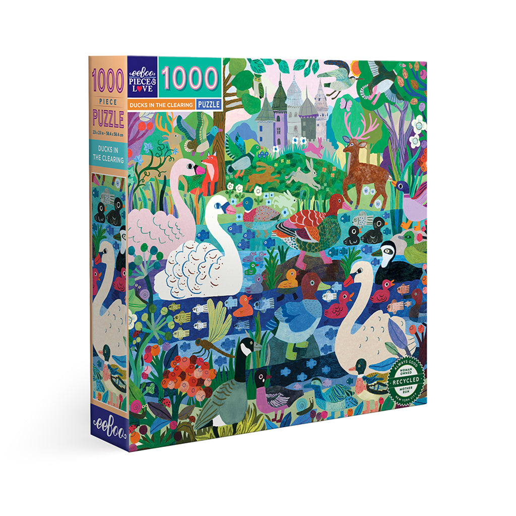 eeBoo 1000 Piece Puzzle, Ducks in the Clearing