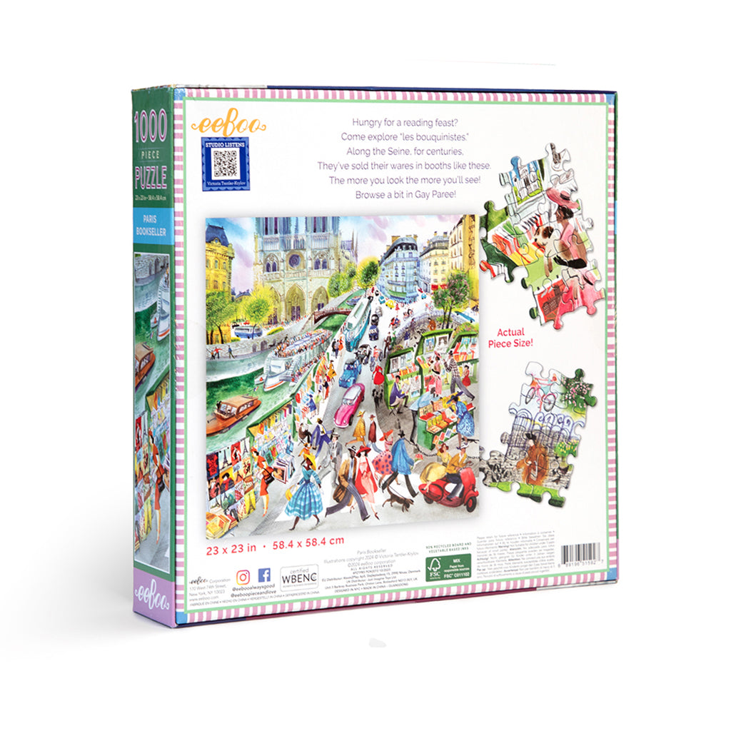 eeBoo Puzzle, 1000 Pieces – Paris Bookseller