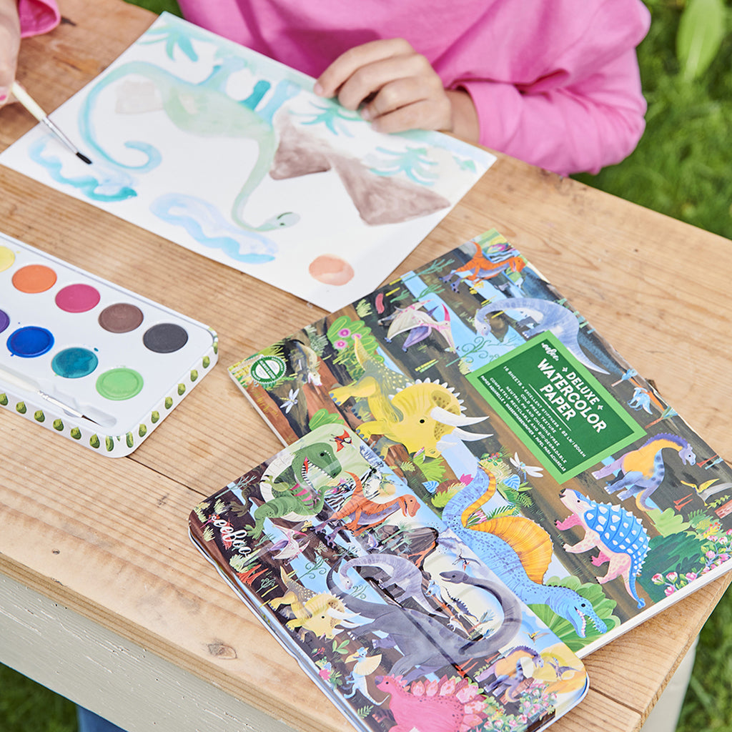 eeBoo Watercolor Paper, Dinosaur