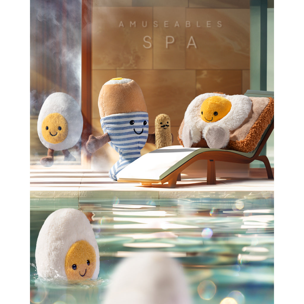 Jellycat Plush, Amuseable Egg, Soft Boiled Egg with Bread - 16 cm