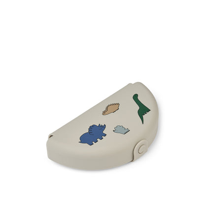 Liewood Eugene Foldable Silicone Lunchbox - Dinosaur/Mist
