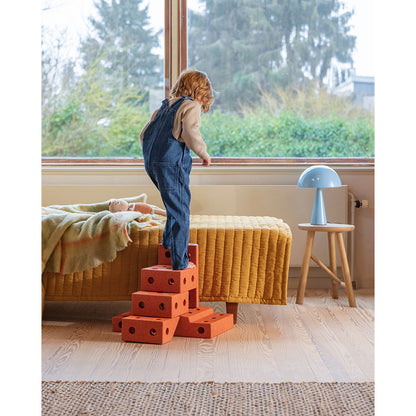 Modu foam construction toy, Explorer set, 20 pieces – Burnt orange/Dusty green