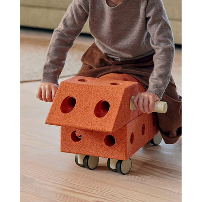 Modu foam construction toy, Explorer set, 20 pieces – Burnt orange/Dusty green