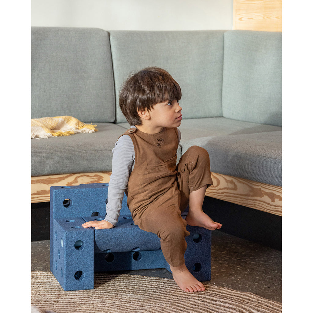 Modu Foam Building Toy, Explorer Set, 20 Pieces - Deep Blue/Sky Blue