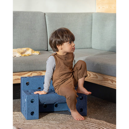 Modu Foam Building Toy, Explorer Set, 20 Pieces - Deep Blue/Sky Blue