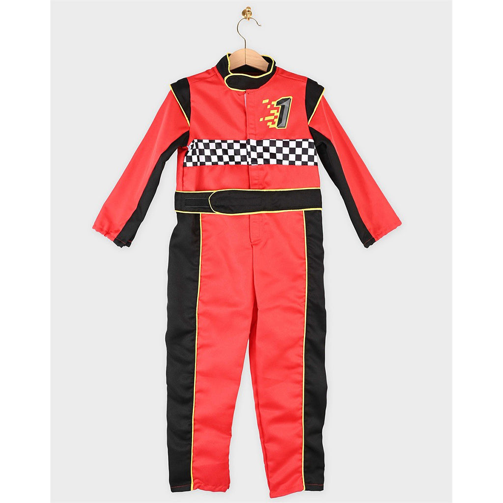 Den goda Fen Costume, Race Car Driver – available in sizes 2-4 years, 4-6 years, and 6-8 years