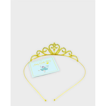 Den goda fen Headband with Tiara – Golden Rhinestones