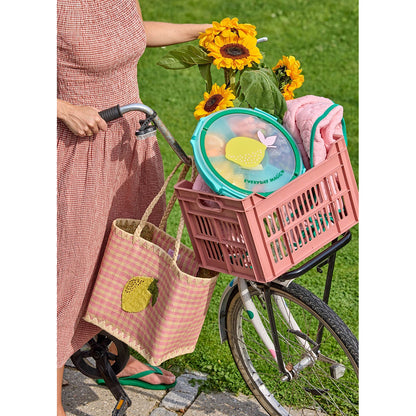 Rice Snack Tray with Lid, 6-Piece - Mint