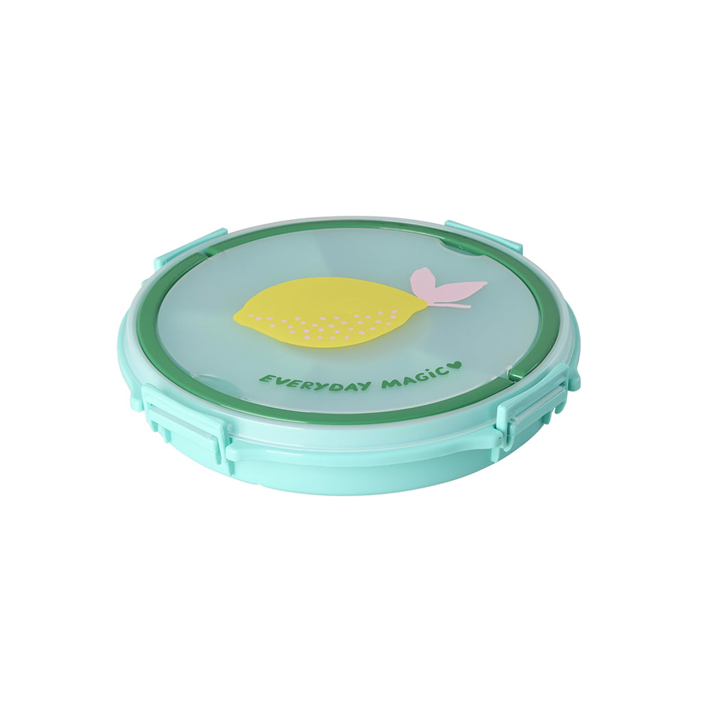 Rice Snack Tray with Lid, 6-Piece - Mint