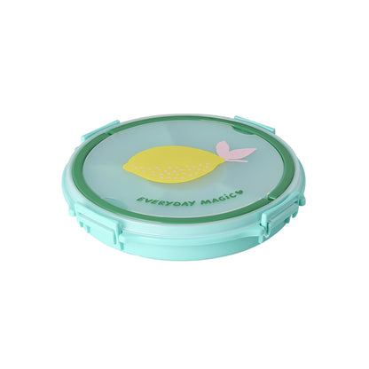 Rice Snack Tray with Lid, 6-Piece - Mint