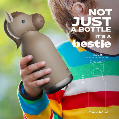 Asobu Bestie Animal Thermal Drink Bottle, 460 ml - Horse