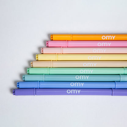 Omy Felt Tip Pens, 9 pcs – Pastel