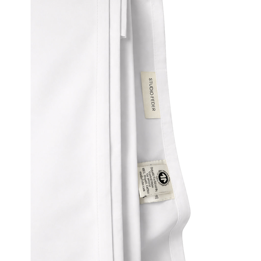 Studio Feder Fitted Sheet, Organic 180 x 200 cm - White