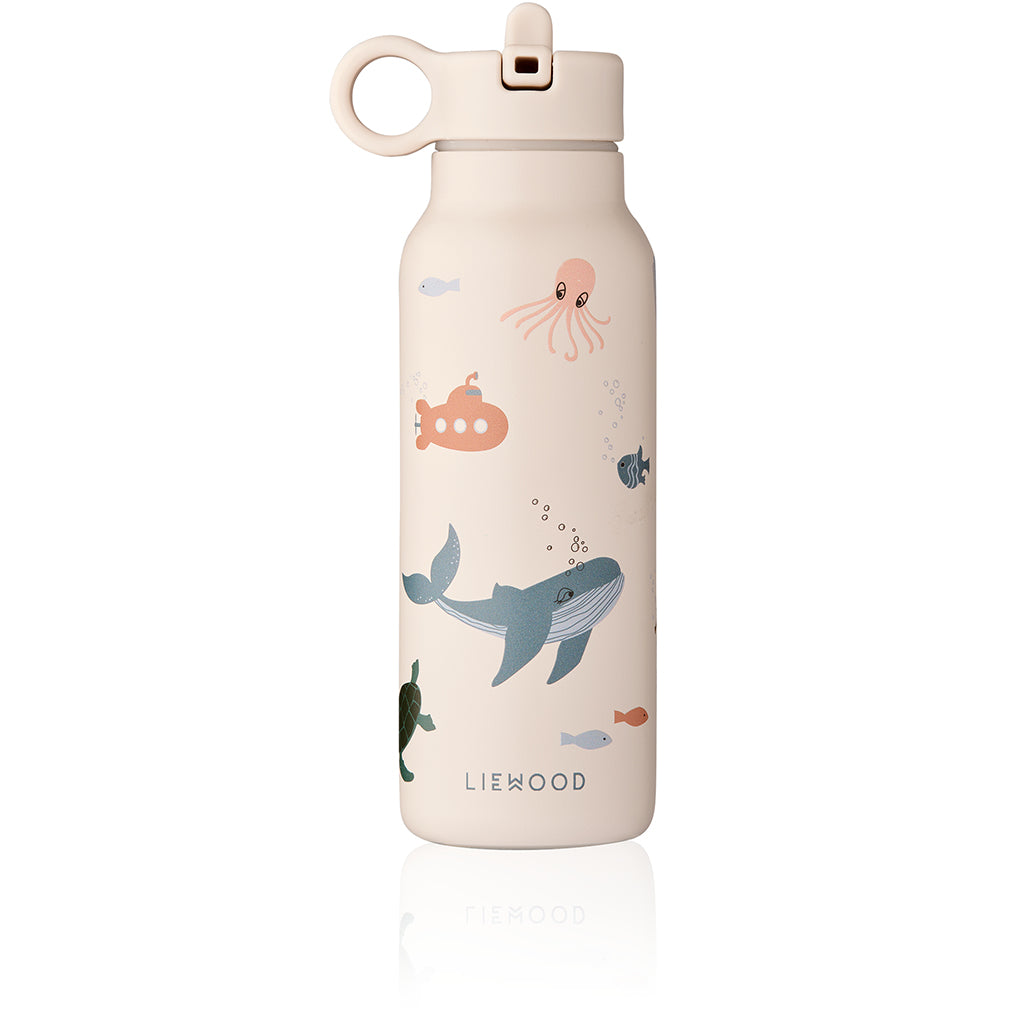 Liewood Falk water bottle, termoflaske 350 ml. - Sea Creature/ Sandy