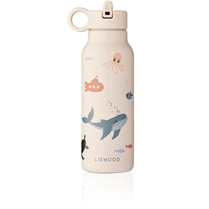 Liewood Falk water bottle, termoflaske 350 ml. - Sea Creature/ Sandy