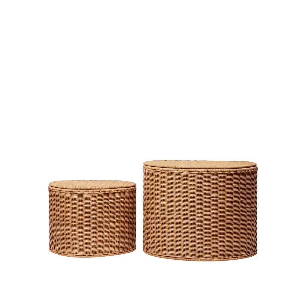 ferm Living Willora Woven Storage Baskets, Natural – Set of 2