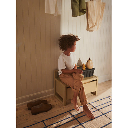 ferm Living børnebænk m opbevaring, Little Architect storage bench - Rose