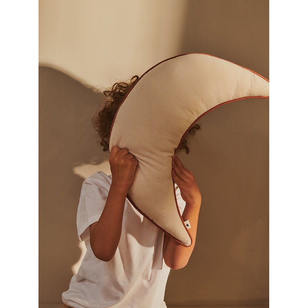 ferm Living Moon Cushion, Undyed - 47 x 31 cm