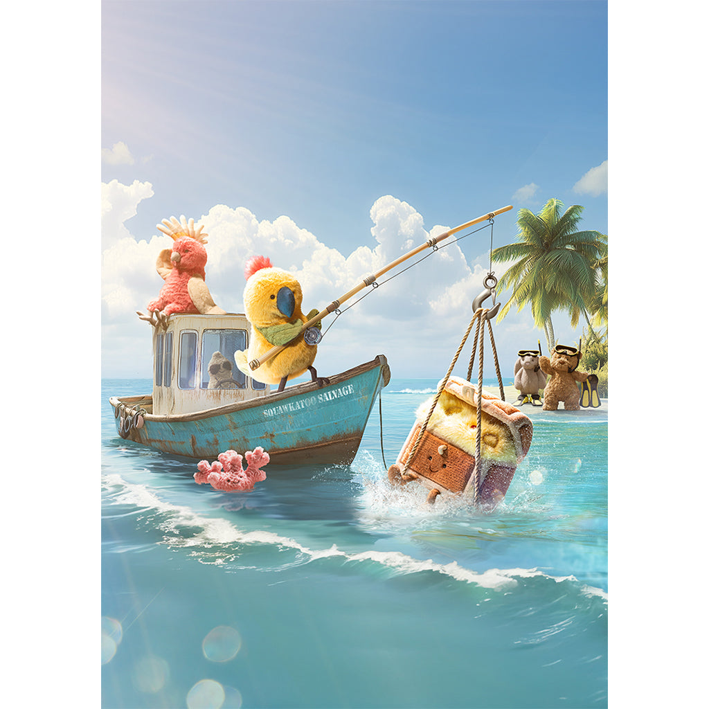 Jellycat Plush Toy, Budgeby Parrot - 26 cm