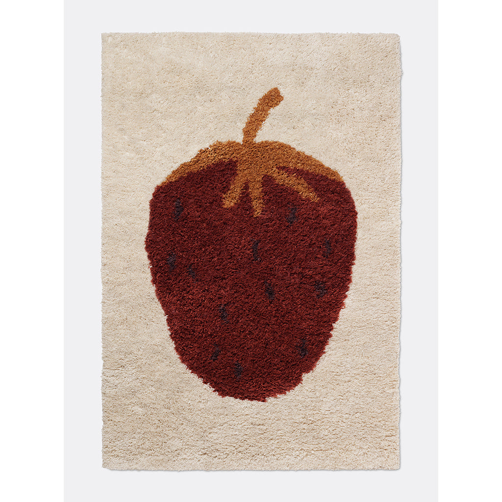 ferm Living Wool Rug, Strawberry - Small