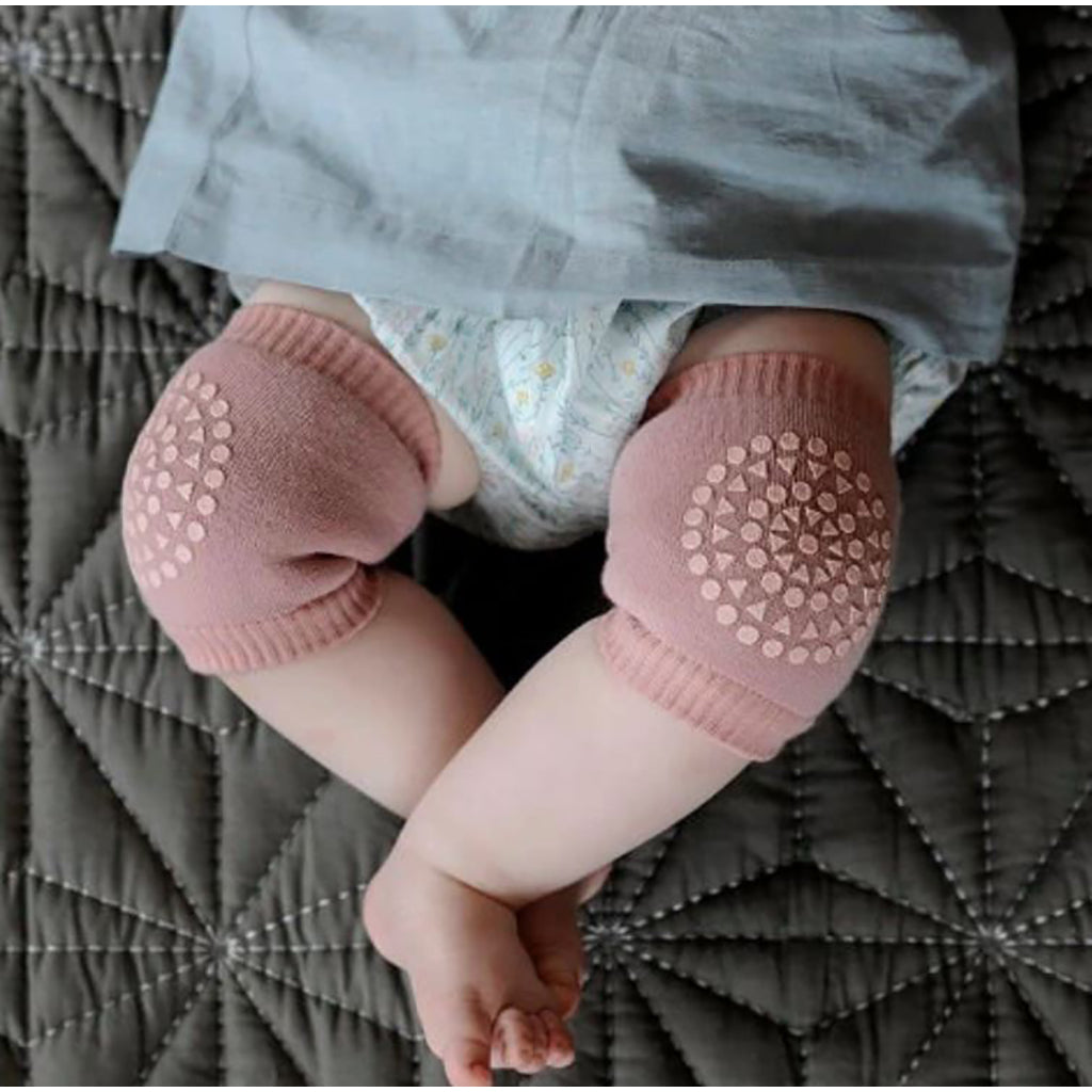 GoBabyGo Knee Pads with Rubber Dots, Misty Plum
