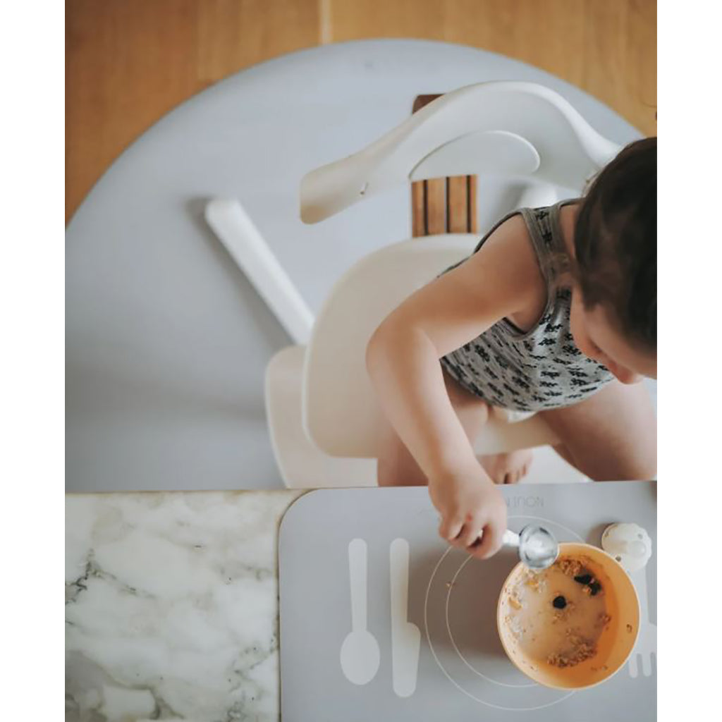 Noui Noui Floor Mat, Chair Protector, Round - Grey Powder